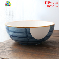 陶瓷手绘餐具式大号面碗汤碗大拉面泡面饭碗水果沙拉日料家用 FENGHOU 丸纹4.5英寸碗