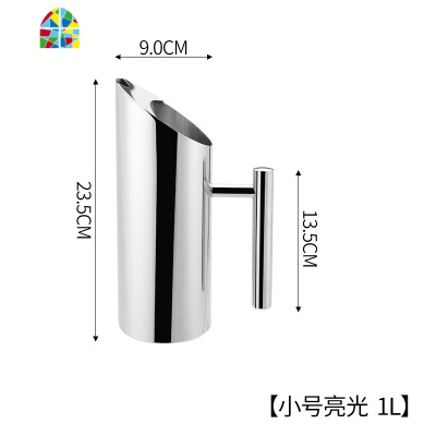 创意不锈钢水扎壶ktv酒吧大容量冷水壶洋酒果汁咖啡直筒加厚水壶 FENGHOU 直身大号凉水壶