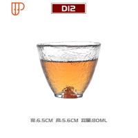 日式玻璃杯碟水晶杯垫壶垫加厚品茗杯功夫茶建盏主人杯隔热垫 国泰家和 D12品茗杯-茶具