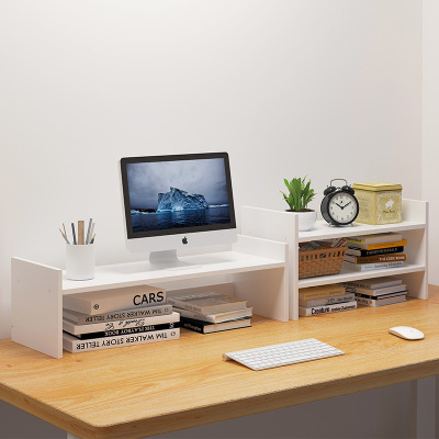 弘拜 桌面简易书架 显示器增高架子 键盘收纳架 置物架桌上小书柜简约现代学生书架子