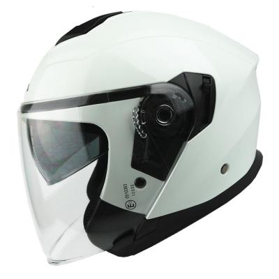 适用新款双镜片半盔 摩托车头盔 XHT B-31 冬盔 四季男女士款 DOT 3C 白色 XL