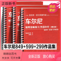 [正版新书]活页环版全3册 车尔尼钢琴流畅练习作品849+299+599 精注版大字大谱入门教程钢琴练指法曲谱教材书籍