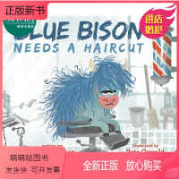 [正版新书]Pete Oswald Blue Bison Needs a Haircut 野牛需要理发 英文原版 进口