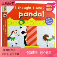[正版新书]我好像看到了一只熊猫 英文原版绘本 I thought I saw a Panda 躲猫猫游戏互动操作纸板