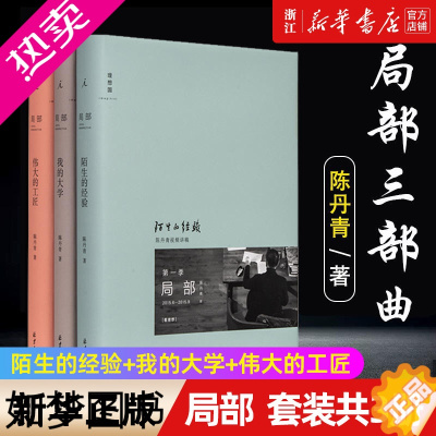 [正版][书店]局部1-3套装共3册 陌生的经验+我的大学+伟大的工匠 陈丹青 著 艺术纪录片 美学中西艺术西方艺术