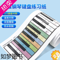 [正版]彩色版钢琴键盘88键钢琴键盘指法练习纸琴键对照表五线谱键盘图