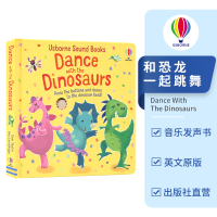 [正版图书]Usborne Dance with the dinosaurs 尤斯伯恩 和恐龙一起跳舞 音乐发声书 亲