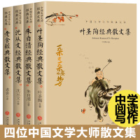 [正版图书]全集4册 叶圣陶经典散文集朱自清沈从文老舍散文集文学名家作品集阅读名家经典散文集随笔文学中学生散文书籍课外读