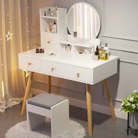 梳妆台网红ins收纳柜一体卧室经济小型北欧现代简约实木化妆桌子