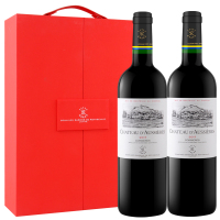拉菲罗斯柴尔德 红酒 法国进口红葡萄酒 拉菲奥希耶古堡 750ml*2 双支礼盒