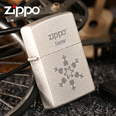 美国ZIPPO打火机 芝宝 韩版镀银雪花 Zippo正品 1朵雪花