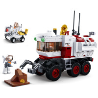 太空基地模型飞机星际探索拼装积木儿童拼插玩具兼容乐高5-7-10岁 火星探测车