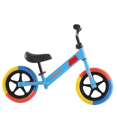 儿童平衡车无脚踏滑行车2-3-6岁宝宝小孩玩具溜溜车滑步车自行车 蓝色(三彩发泡轮)+礼包