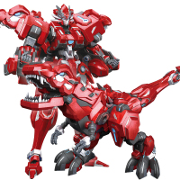 钢铁飞龙2之奥特曼力量玩具合体变形机器人男孩拼装机械恐龙玩具 钢甲飞龙-暴龙