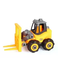 儿童拆装玩具工程车 可拆装玩具车儿童拧螺丝工程车玩具大号可拆卸拆装拼装汽车力男孩3-4-6岁 叉车