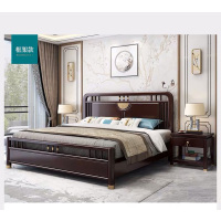 新中式实木床18米双人卧室家具床中国风全实木床