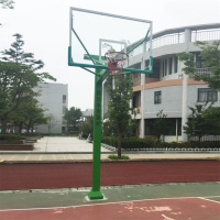 国龙TGLJ-1AA-6型户外成人篮球架标准室外篮板埋式方管篮球架加强固定配钢化篮板
