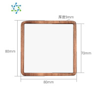 三维工匠实木便携迷你化妆镜精致女生随身携带补妆小镜子高清手持定制图案 相思木正方形 收藏加购优先发货便携式用镜