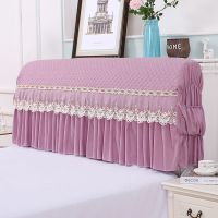 床头罩套全包床头罩加厚夹棉床头套床头防尘罩木板皮床床头保护罩|十里桃花-紫色 床头长1.5米