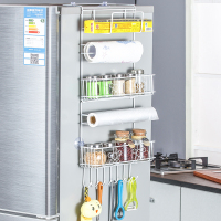 冰箱置物架厨房用品冰箱侧面挂架多功能家用侧壁挂篮保鲜膜收纳架