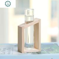 玻璃水培花瓶水生植物绿萝创意透明试管小瓶子花盆水养室内小花瓶 封后 单管梯形 中等