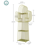 北欧装饰书架置物架落地客厅隔板收纳展示架墙上铁艺ins多层架子 封后 少女粉装饰架/装饰隔板