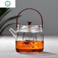 玻璃茶壶加厚蒸汽煮茶器家用小型电陶炉功夫茶具套装 封后 木把煮茶壶+宜龙胡桃色电陶炉