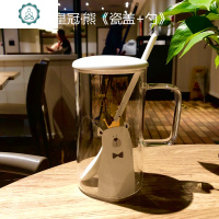 创意玻璃马克杯简约情侣玻璃杯大容量清新办公杯可爱耐热开水杯子 封后