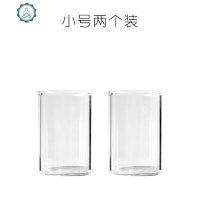 田哲日式手工方形玻璃杯家用透明水杯大容量果汁饮料杯牛奶杯茶杯 封后 小号两个装