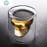 玻璃杯创意个性水晶杯骷髅头骨酒杯红酒杯啤酒杯KTV酒吧杯子 封后 150ml骷髅杯(两只)