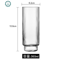 条纹冷饮杯酒杯洋酒杯啤酒杯玻璃杯莫吉托鸡尾酒杯柯林杯创意杯 封后 高款-1(360)