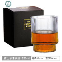 新款轻奢酒杯-未央款 手作硝子杯玻璃杯威士忌杯烈酒杯ins 封后 未央杯(单支彩盒拍5送1)