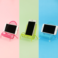 火豹手机支架桌面懒人支架可爱小椅子手机支架女生手机座苹果安卓通用 天蓝色手机支架手机座
