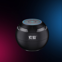 火豹无线蓝牙音箱3d环绕低音炮大音量便携式播放器迷你家用小音响 蓝色升级版+七彩灯效 套餐一