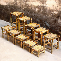 皇豹竹椅子凳子手工编织家用实木小方凳怀旧复古儿童跳舞凳传统竹家具椅子