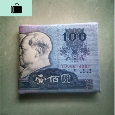 新款青年潮流钱币百元RMB美元钱包个性创意男女学生短款时尚钱包NEW LAKE女手包