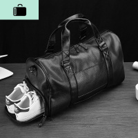 大容量户外健身潮男手提包鞋位旅行包 休闲行李包旅行单肩包NEW LAKE 黑色 大男士手提包