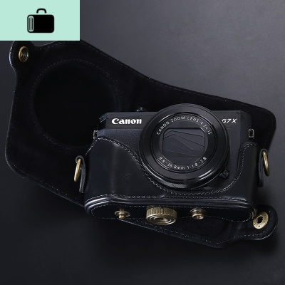 NEW LAKEg7x2相机包g7x3相机套g7x markii III斜挎保护单肩复古皮套N [g7x2]加数码相机包
