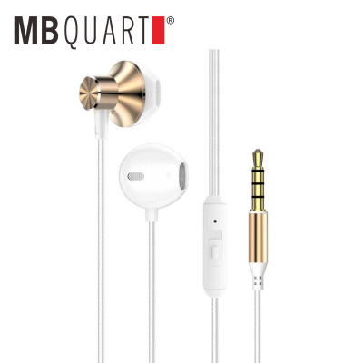 MBQUART德国歌德MB175半入耳式耳机耳麦有线高音质手机电脑超重低音安卓游戏吃鸡带麦(白色)