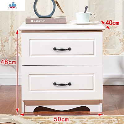 床头柜简约现代白色烤漆简欧式韩式卧室边柜收纳柜储物柜特价 泰空仓