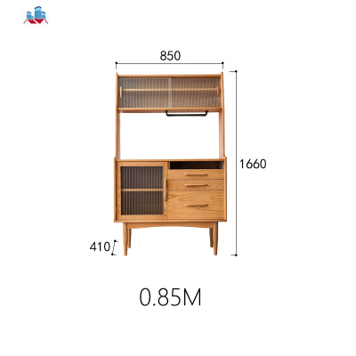 北欧实木餐边柜现代简约高柜子厨房碗柜储物柜客厅简易日式茶水柜 泰空仓