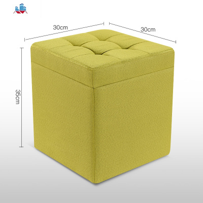 布艺收纳凳换鞋矮凳时尚客厅沙发凳创意储物凳家用搁脚口小凳子 泰空仓