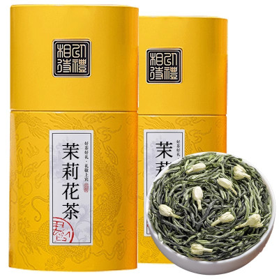 中闽与恩 茉莉花茶浓香型2024新茶绿茶茶叶飘雪碧螺春毛尖散礼盒装