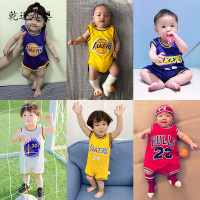 [新品直营]幼儿篮球服婴儿篮球连体裤夏季新款无袖背心宝宝球衣运动爬服套装