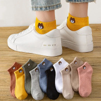 （十双装）韩版袜子女中筒浅口隐形船袜女学生春秋夏季短袜女袜