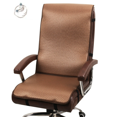 舒适主义夏季藤席椅子凉席坐垫椅垫靠背一体办公室凳子垫子夏天透气椅子垫