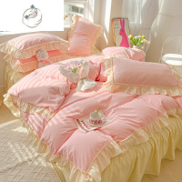 舒适主义韩式公主风床裙款四件套床单被套学生宿舍三件套床上用品