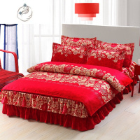 舒适主义ins网红床裙式四件套床罩床单床笠1.5m1.8米2.0m被套床品