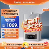海尔(Haier)13升燃气热水器电家用水气双调变频恒温 ECO节能天然气煤气液化气13升变频恒温洗澡PE3