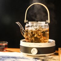 电陶炉煮茶家用茶炉小型煮茶器玻璃壶蒸茶煮茶器多功能电陶炉|一年换新电陶炉+尊贵木提玻璃壶